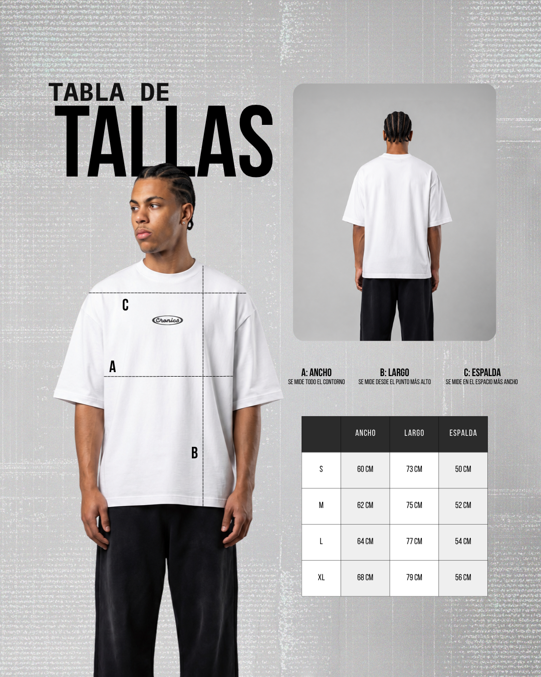 Guía de tallas hombre